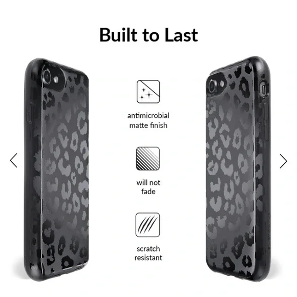 NEW iPhone 12 Pro Max Velvet Caviar Black Leopard Case Anti-microbial Matte NIB